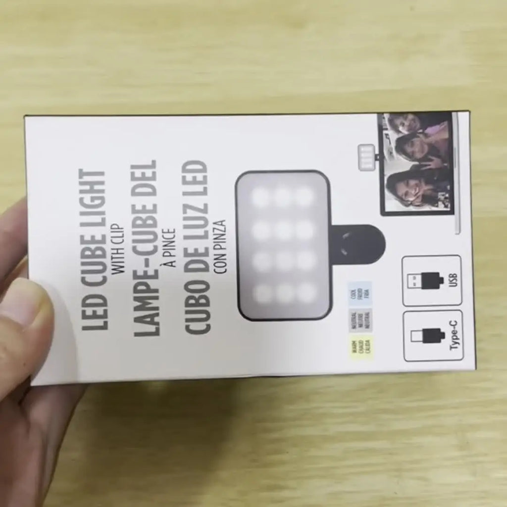 Mini Rechargeable Clip-On Selfie Fill Light with 3 Light Modes and Adjustable Brightness for Phone, Laptop and Video Calls