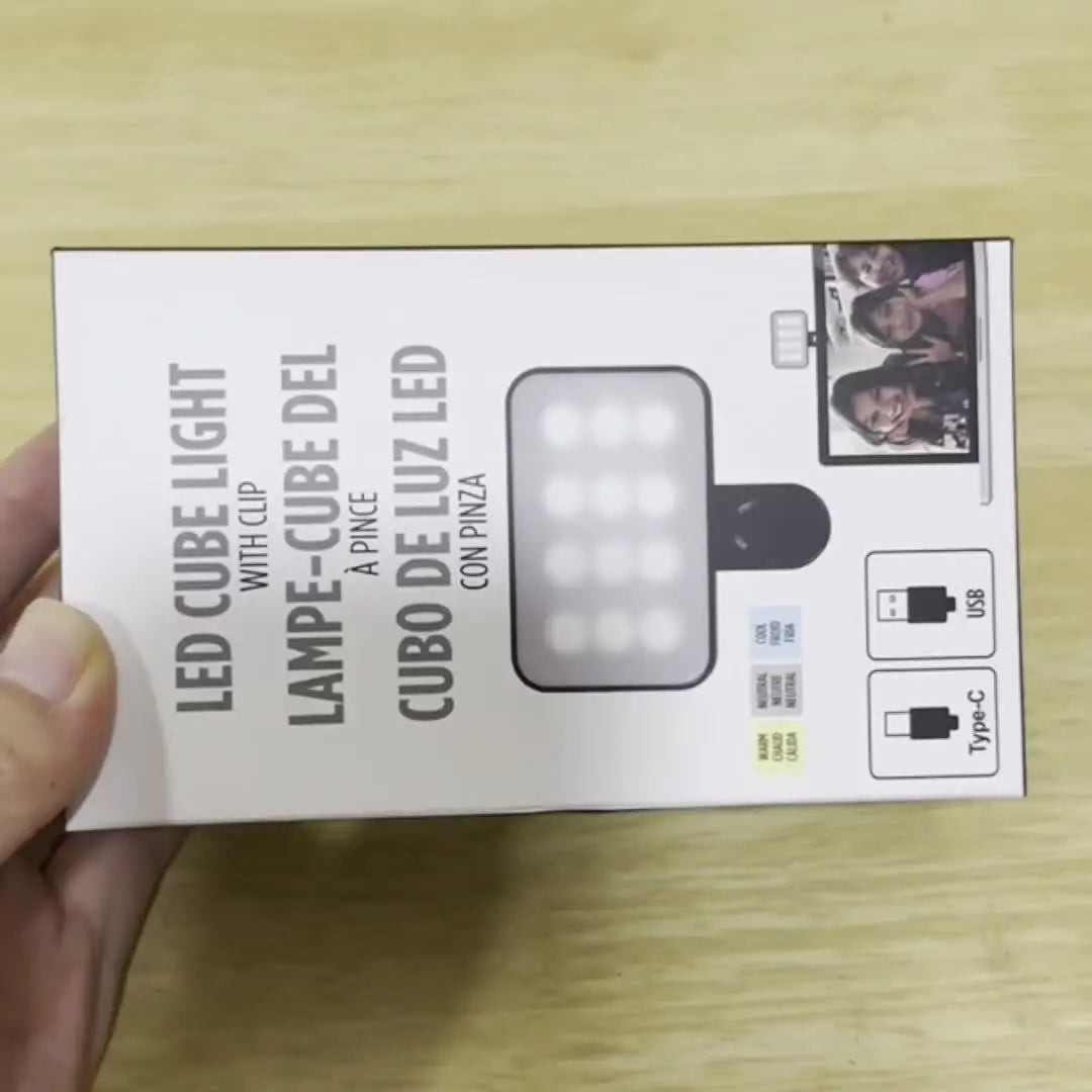 Mini Rechargeable Clip-On Selfie Fill Light with 3 Light Modes and Adjustable Brightness for Phone, Laptop and Video Calls
