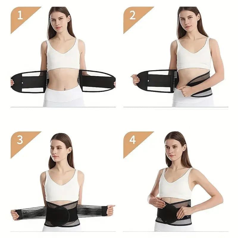 Adjustable Lumbar Support Belt – Breathable Mesh Back Brace