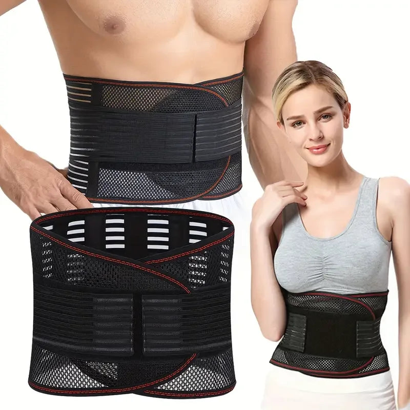 Adjustable Lumbar Support Belt – Breathable Mesh Back Brace