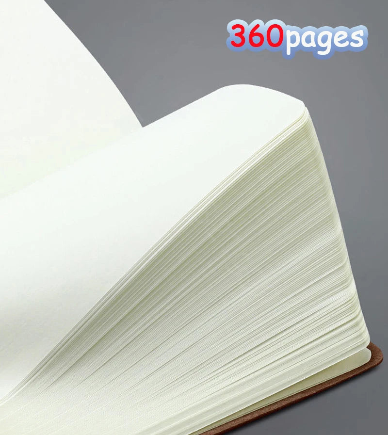 A6 360-Page Notebook — Lined or Blank Journal