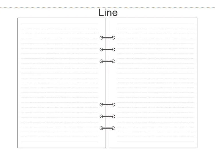 A5 A6 A7 Loose Leaf Refill Paper, 6 Ring Planner Inserts in Lined, Grid, Dot, Cornell, Weekly, Monthly and To Do Styles