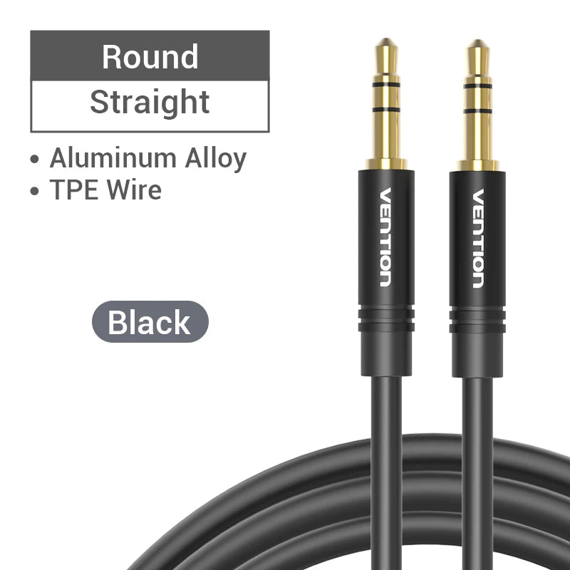 Vention 3.5mm Aux Cable — Male to Male Audio Cord for JBL, Xiaomi, Oneplus Headphones, Speakers & Car
