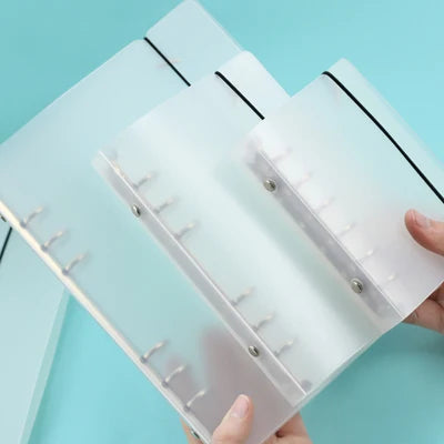 A5 A6 A7 Holographic Laser Binder Cover, 6 Ring Loose Leaf Planner with Index Dividers, Storage Bags and Ruler Accessories
