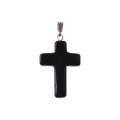Natural Stone Cross Pendant Necklace — Crystal Chakra Healing Jewelry