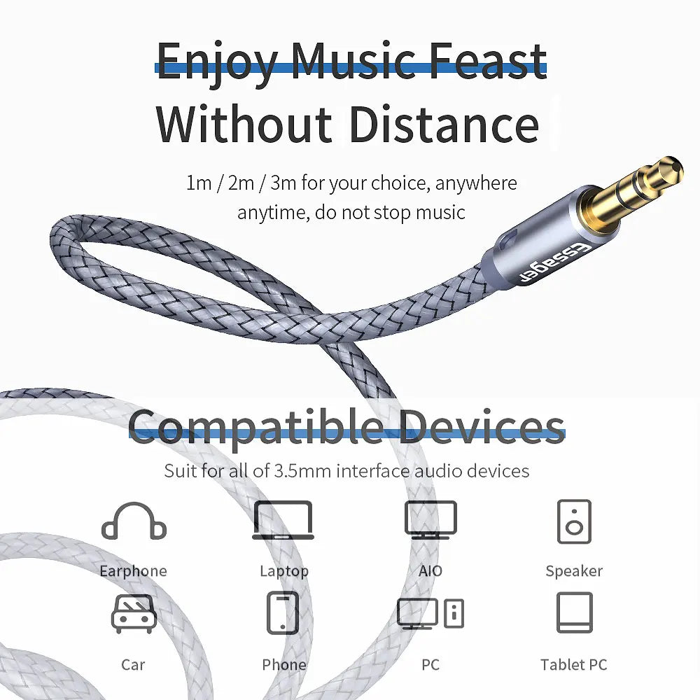3.5 mm Headphone Extension Cable, Male to Female