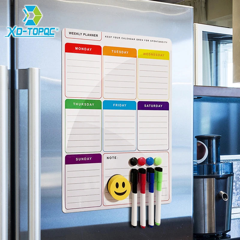 A3 Magnetic Planner Whiteboard — Weekly, Monthly & Meal Planning Board