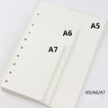 A5 A6 A7 Loose Leaf Refill Paper, 6 Ring Planner Inserts in Lined, Grid, Dot, Cornell, Weekly, Monthly and To Do Styles
