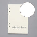 45 Sheets 6 Ring Binder Refill Paper, A5 A6 Loose Leaf Planner Inserts, Blank Dotted Grid Lined Kraft Pages