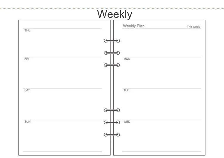 A5 A6 A7 Loose Leaf Refill Paper, 6 Ring Planner Inserts in Lined, Grid, Dot, Cornell, Weekly, Monthly and To Do Styles