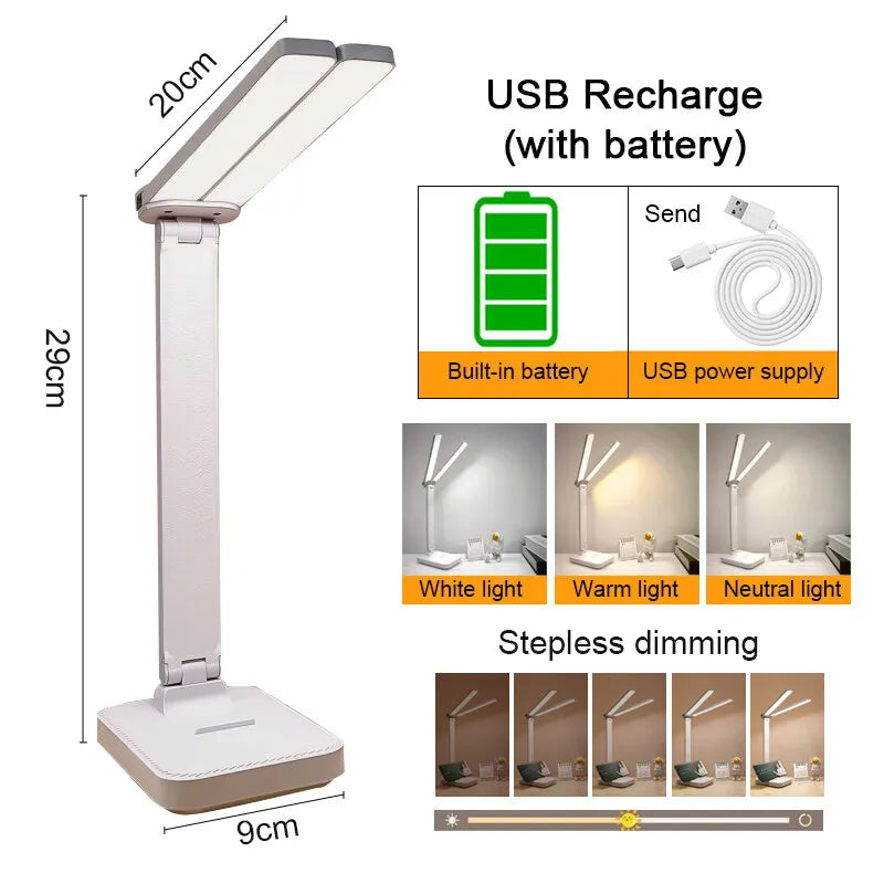 Foldable USB LED Desk Lamp with Touch Control