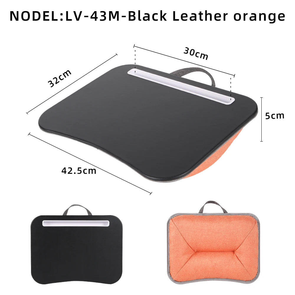 Laptop Lap Desk with Cushion — Foam-Filled Pillow Stand & Mouse Pad