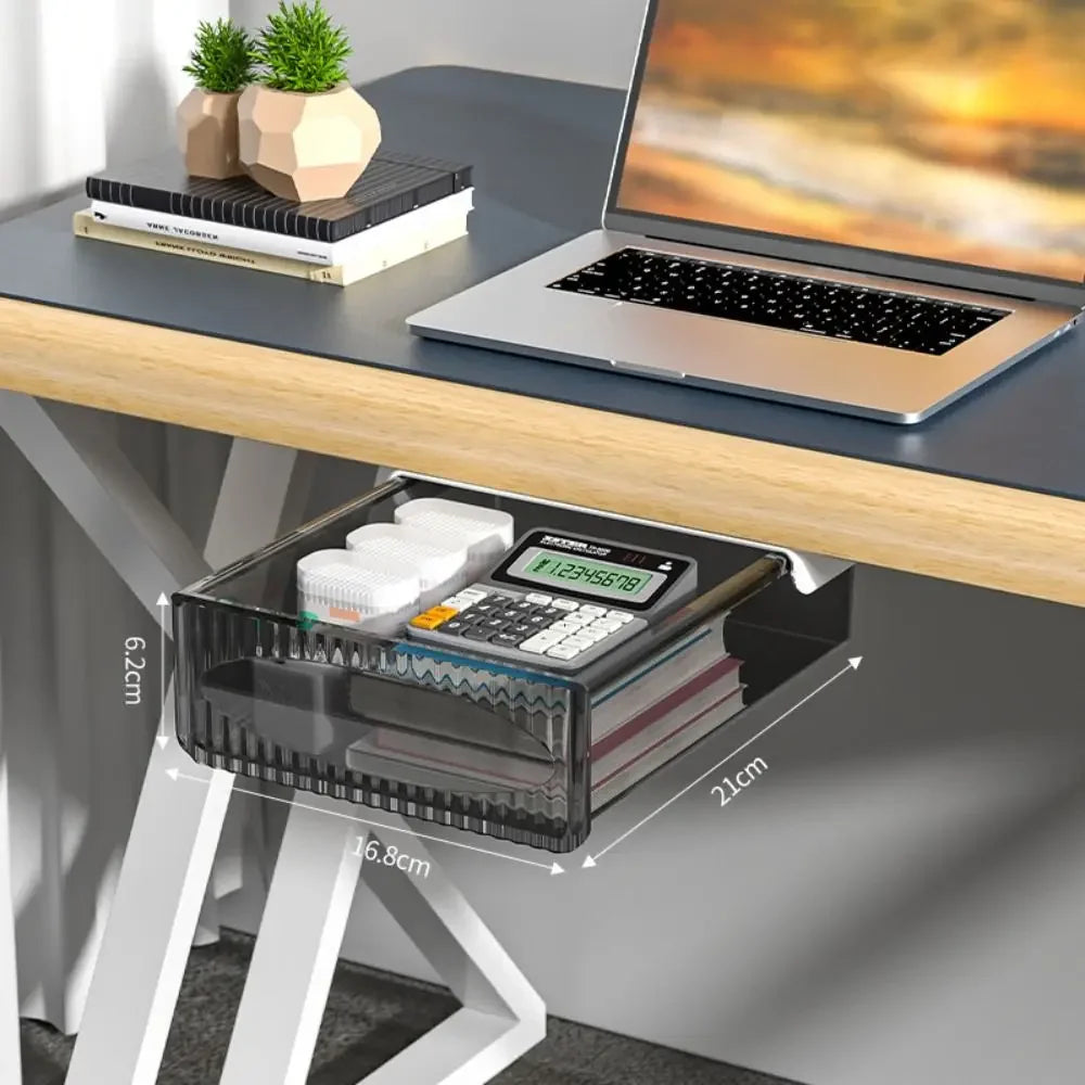 Under Desk Hidden Drawer Self-Adhesive Storage Organizer for Office