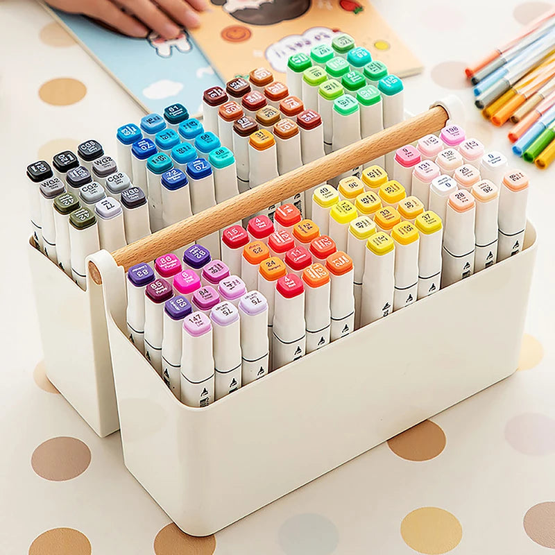 Large Capacity Desktop Pen Holder Storage Box for Office and School