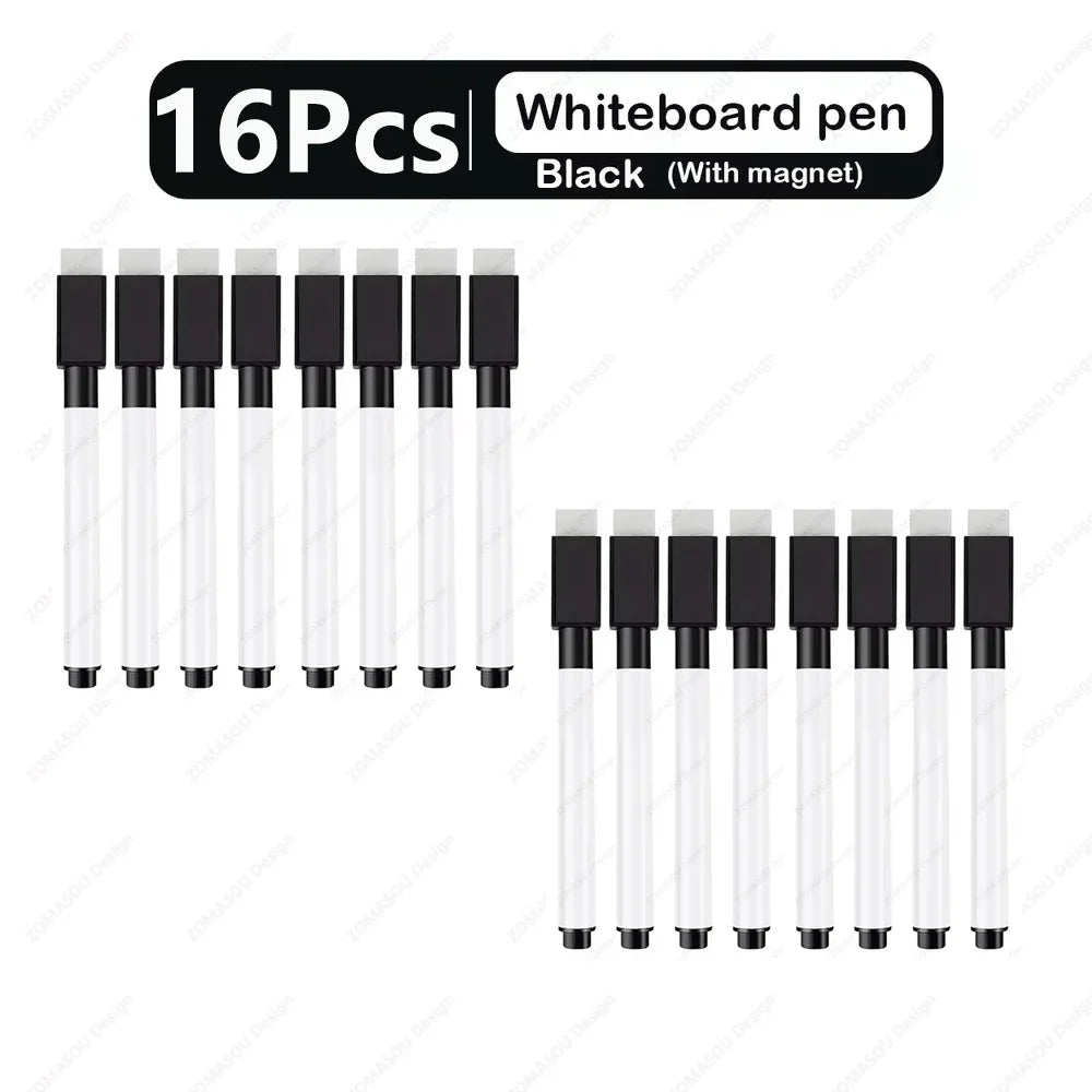Magnetic Dry Erase Markers with Eraser Cap, Fine Tip Whiteboard Markers for Home, Office, School and Classroom, 1 to 48 Pack