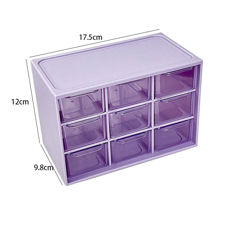 Dustproof Multi-Grid Desktop Drawer Organizer Storage Box for Desk, Jewelry, and Office Supplies