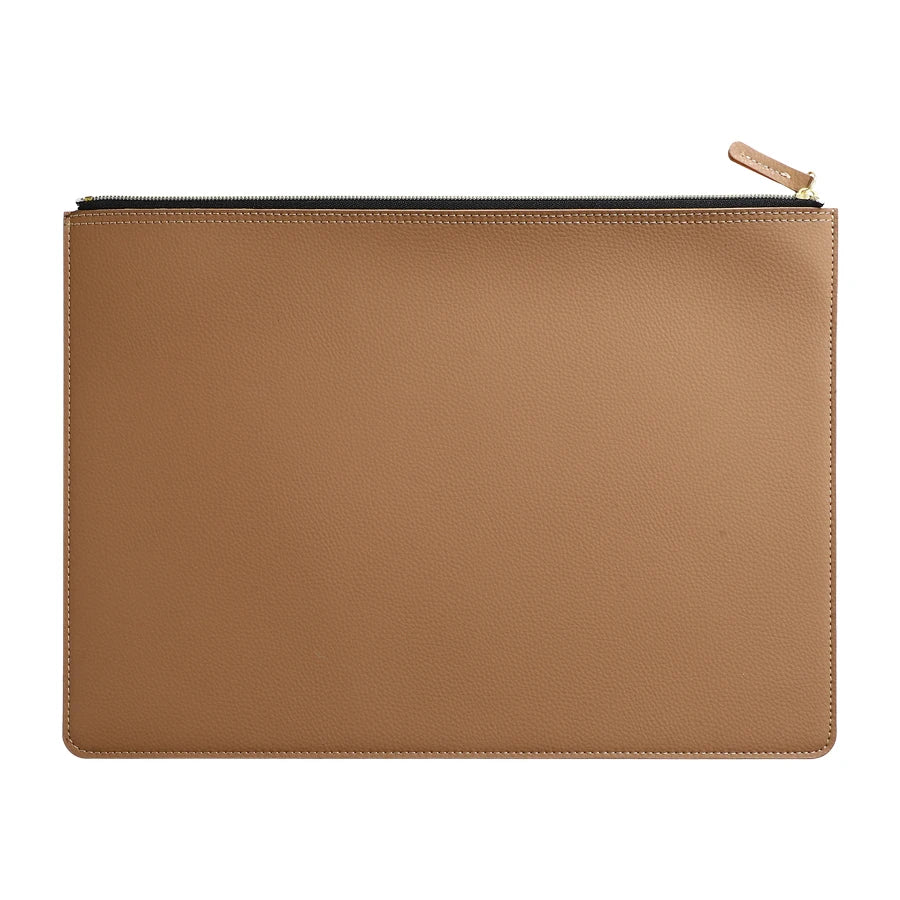 Leather A4 Zipper Document Folder Portfolio for Business Files, Contracts and Invoices