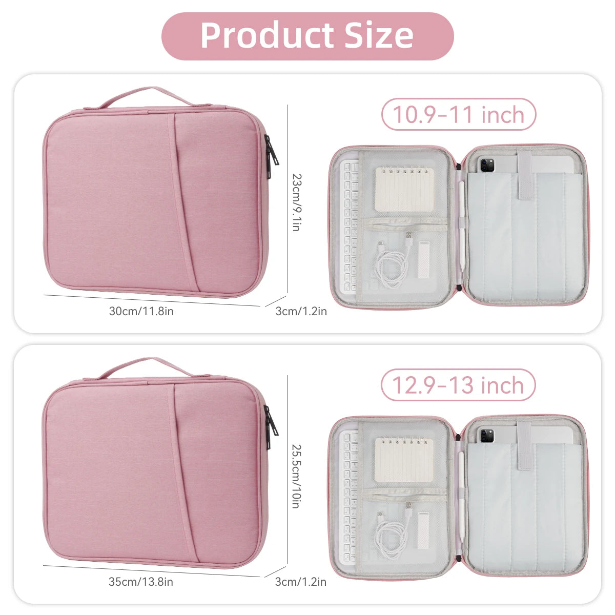 Padded Laptop & Tablet Sleeve Bag for 11-13" MacBook, iPad, Xiaomi, ASUS & HUAWEI Devices