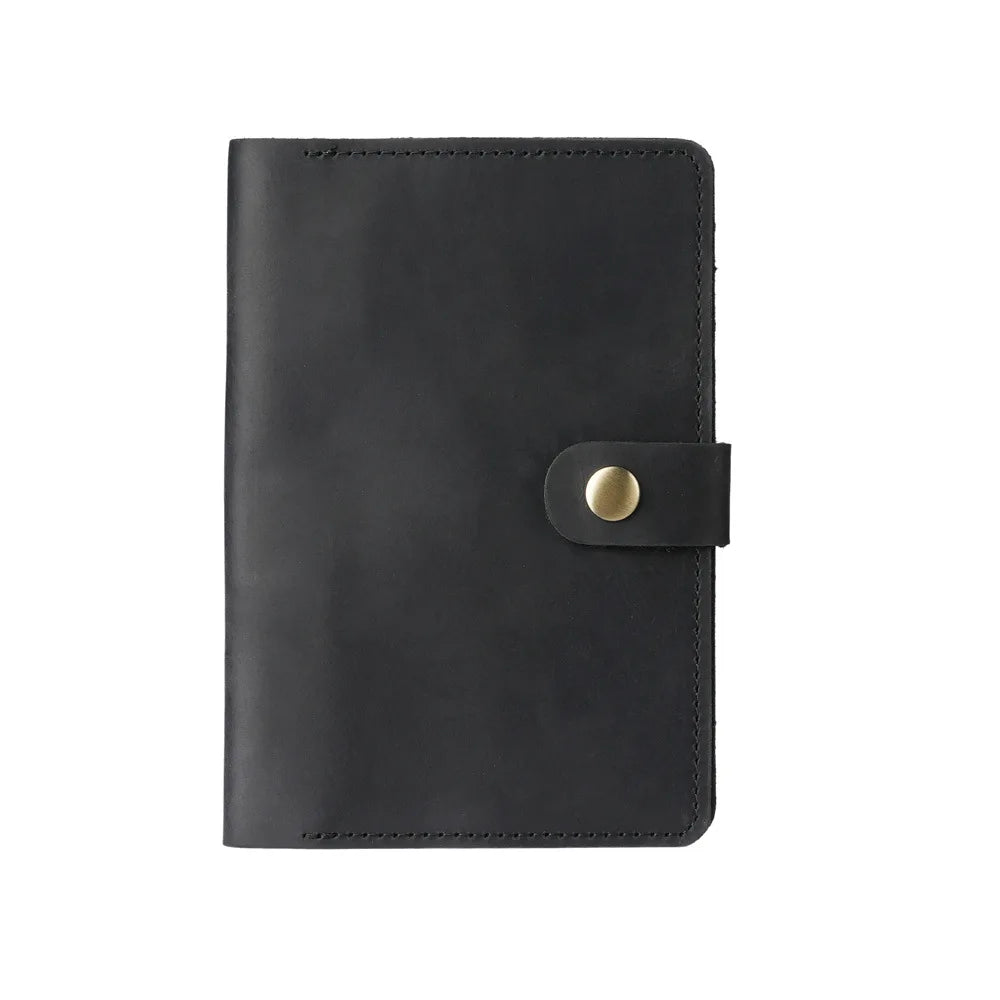 Leather Journal Cover with Pen Holder, Refillable Pocket Notebook Diary Fits 3.5 x 5.5 Inch