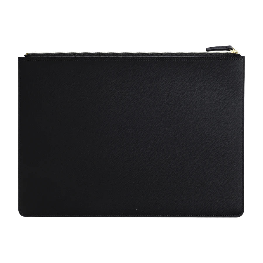Leather A4 Zipper Document Folder Portfolio for Business Files, Contracts and Invoices