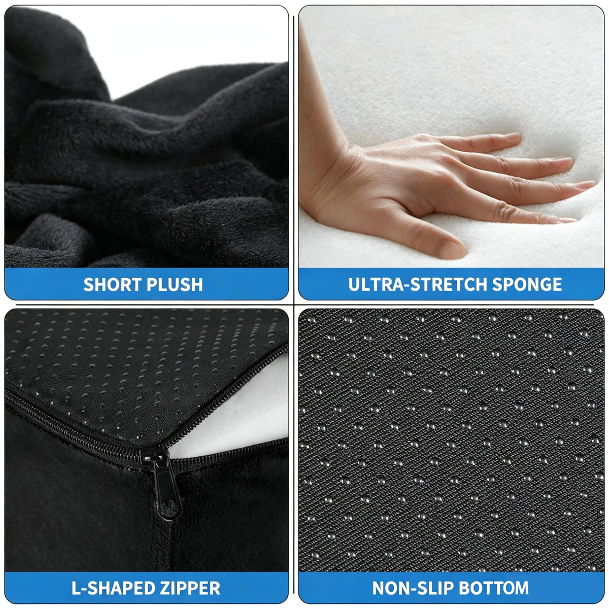 Contoured Foam Seat Cushion with Removable Cover