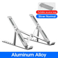 Adjustable Aluminum Laptop Stand — Foldable, Portable, Multi-Height Cooling Holder