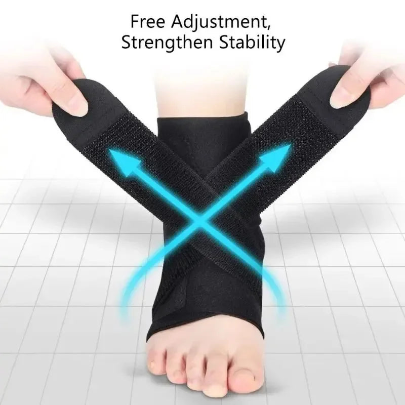 Adjustable Ankle Support Wrap with Open Heel – Single Brace