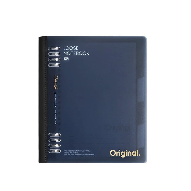 A5/B5 Loose-Leaf Notebook — 46 Sheets, Soft Spine & Detachable Pages