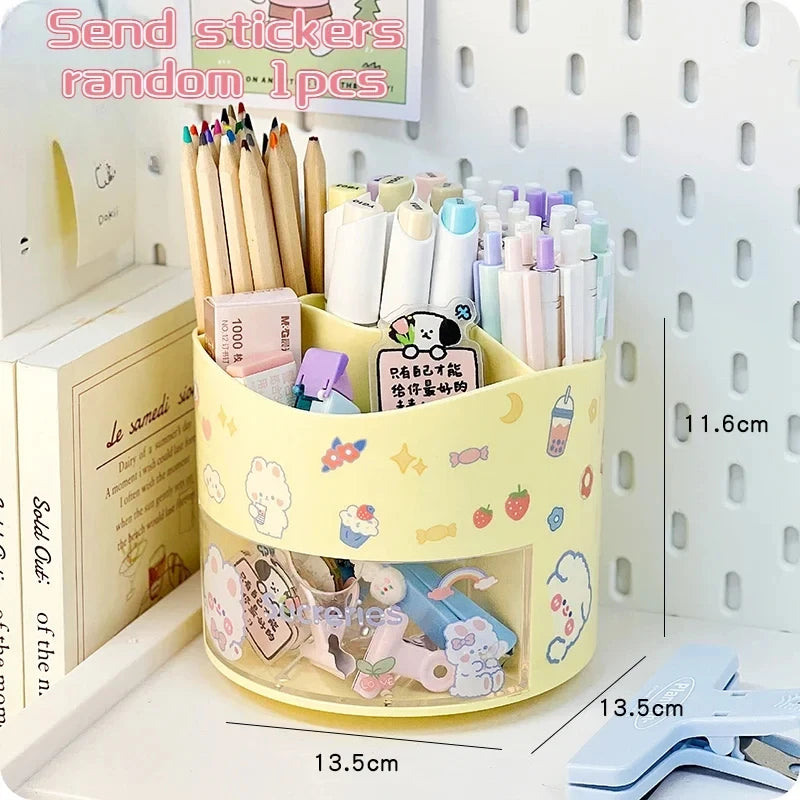 Cute Rotating Desk Pen & Pencil Holder Organizer
