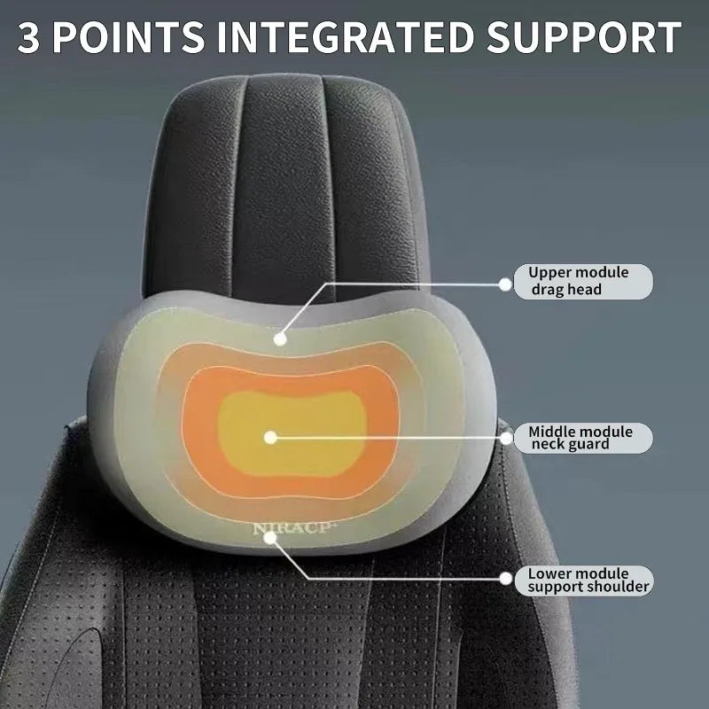 Car Headrest & Lumbar Support Pillow Set