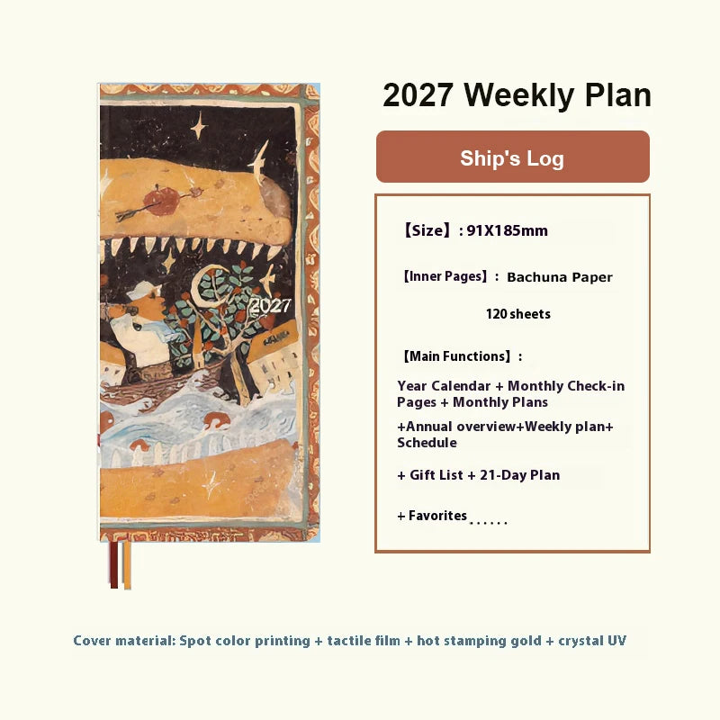 2027 Pocket Weekly Planner, Notebook and Cover Set Options