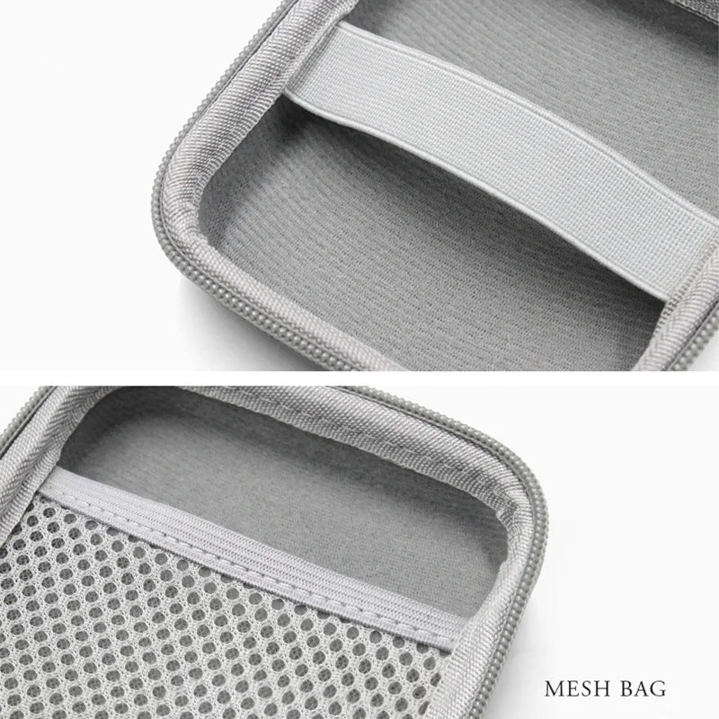 Portable Earphone Storage Case, Hard Shell Cable Organizer Bag for Chargers, Earbuds, USB Drives and Travel