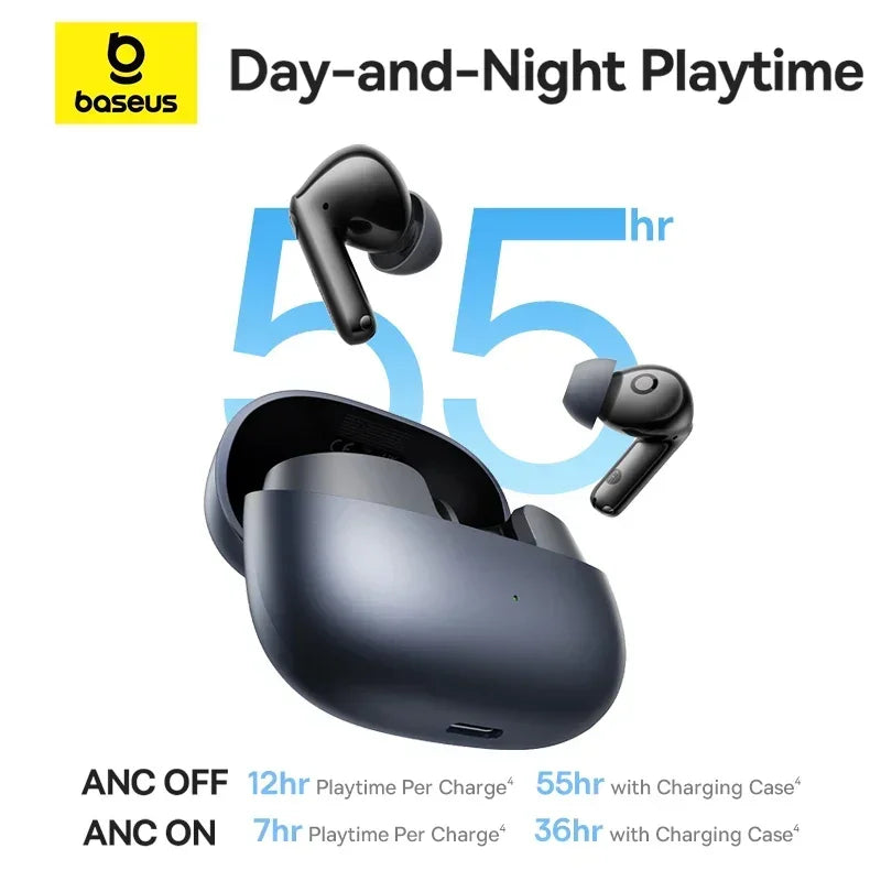Pro ANC Wireless Earbuds — Bluetooth 6.0, 50dB Noise Cancelling, 6-Mic Hi-Res, LDAC, IP55 Waterproof