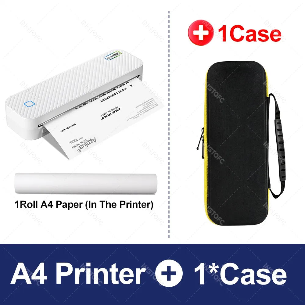 Portable A4 Bluetooth Thermal Printer — Wireless Photo & Document Printer for Home, Office & Travel