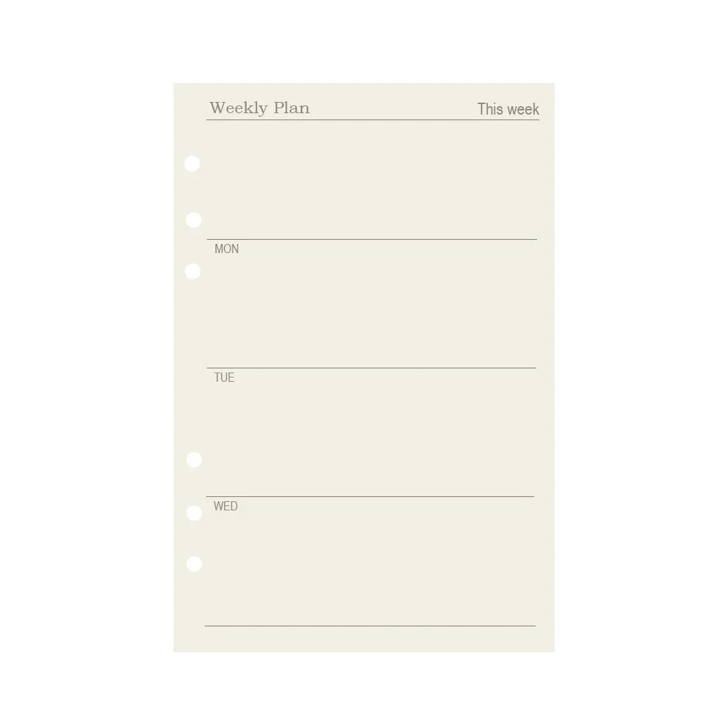 A5 A6 A7 Loose Leaf Refill Paper, 45 Sheet 6 Ring Planner Inserts in Daily, Weekly, Monthly, To Do, Finance, Lined, Grid and Dot Styles