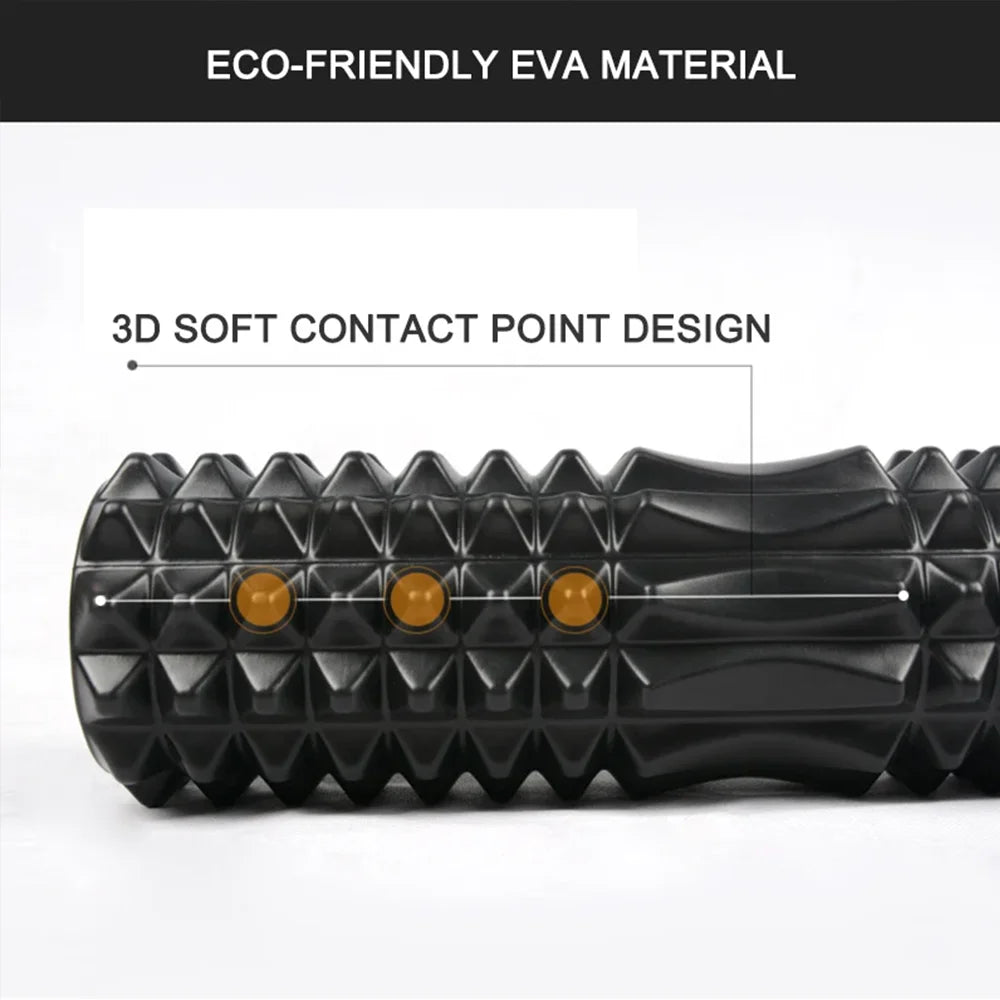 Hollow-Core Textured Foam Roller, 30 & 45 cm