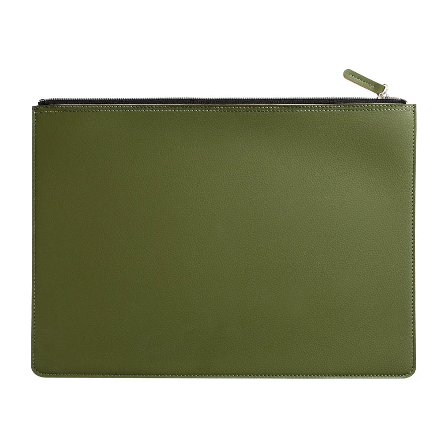 Leather A4 Zipper Document Folder Portfolio for Business Files, Contracts and Invoices