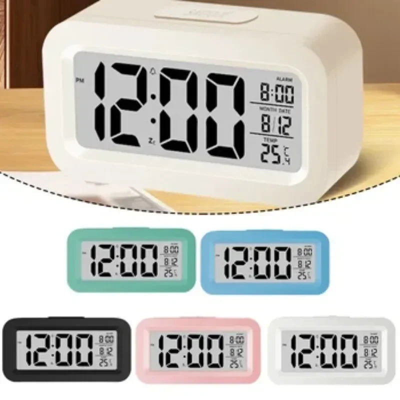 LED Digital Alarm Clock with Calendar & Temperature Display