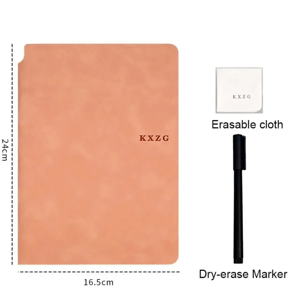 Reusable Whiteboard Notebook — Portable Weekly Planner with Pen & Erasing Cloth