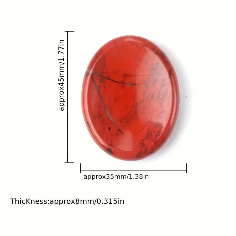 Natural Crystal Worry Stone — Hand-Carved Pocket Meditation Thumbstone