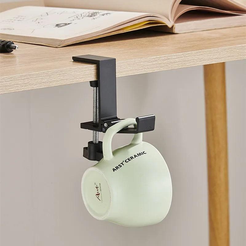 Adjustable Foldable Under Desk Headphone Hook and Backpack Hanger Clamp Holder