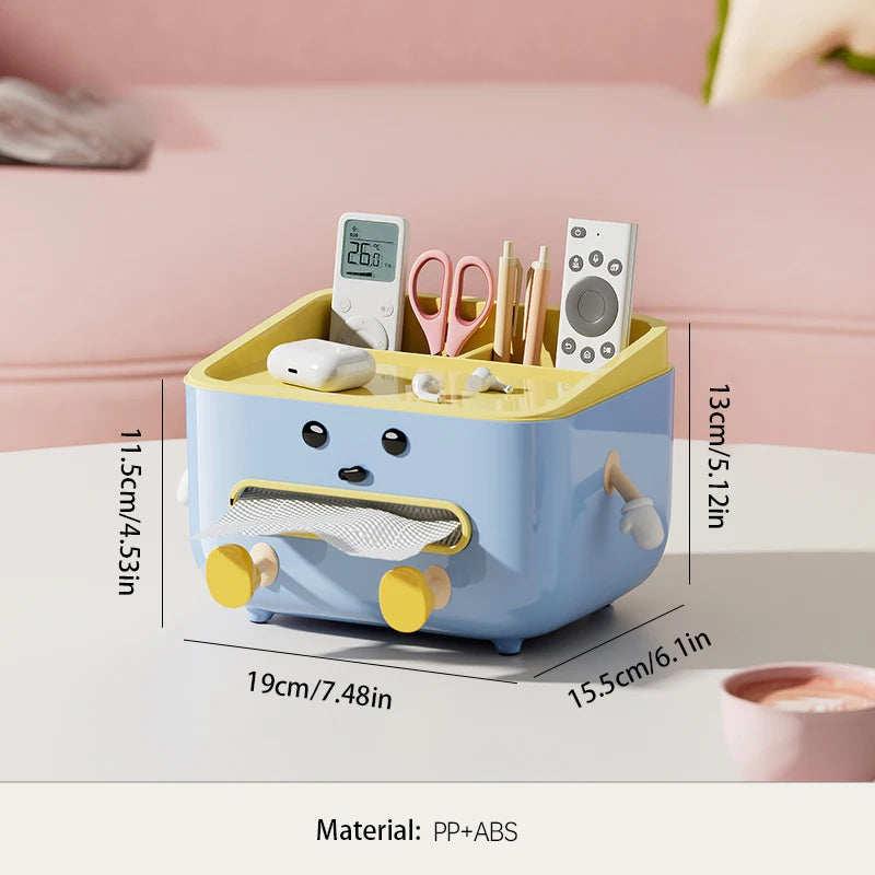 Multifunctional Desktop Storage Box & Cosmetic Organizer with Sticker