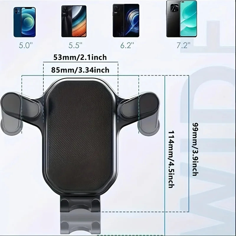 Car Air Vent Phone Holder — Clip-On Mount for 4.7–6.7″ Phones
