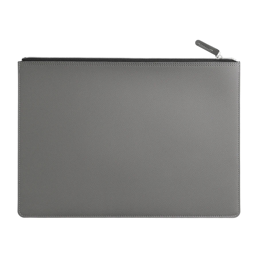 Leather A4 Zipper Document Folder Portfolio for Business Files, Contracts and Invoices