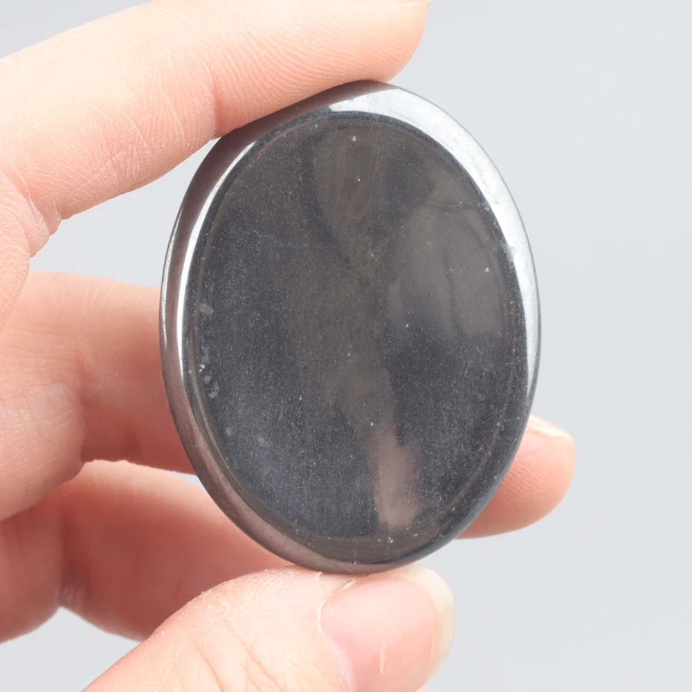 Natural Crystal Worry Stone — Hand-Carved Pocket Meditation Thumbstone