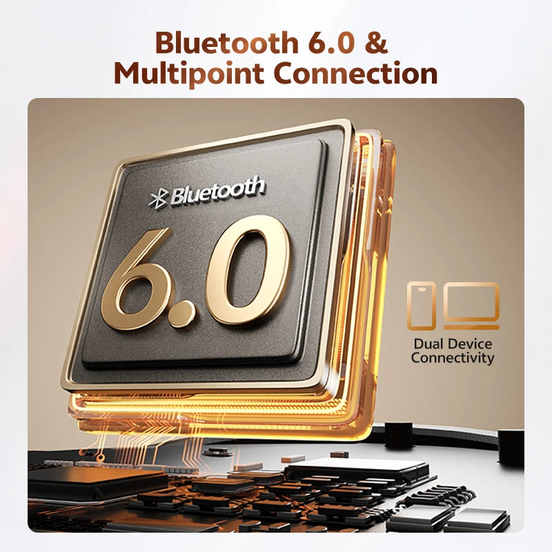QCY Crossky C50 Open-Ear Bluetooth 6.0 Earbuds — Clip-On Sport Design with AI Clear Call & Bass Boost