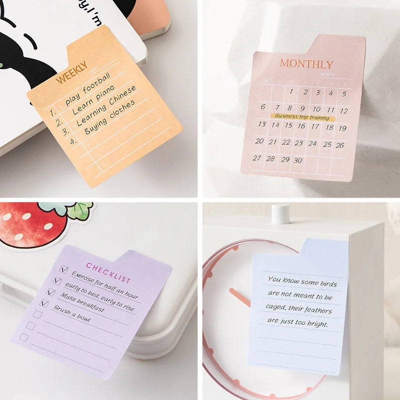Self-Adhesive Memo Pad, 60 Sheets Mini To Do List Notepad, Daily Planner, Weekly Monthly Checklist Sticky Notes