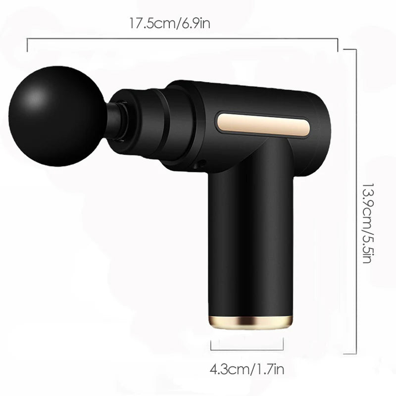 Deep Tissue Percussion Massage Gun — Muscle Massager with Interchangeable Heads