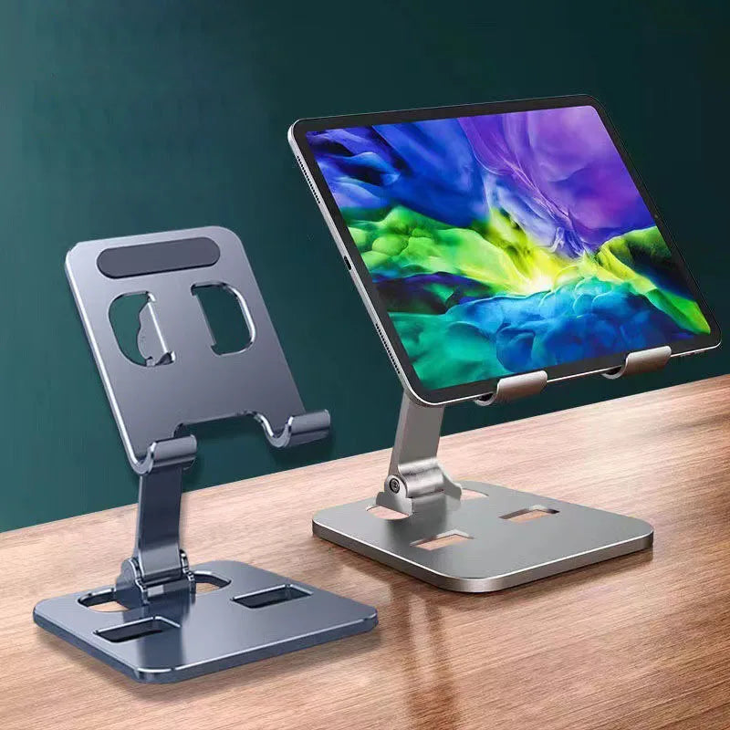 Universal Aluminum Alloy Tablet Stand — Adjustable Flexible Holder for iPad Air, Pro, Mini & Phones