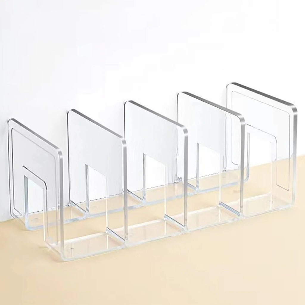 4 Compartment Desktop File and Book Organizer Rack for Home Office and Classroom